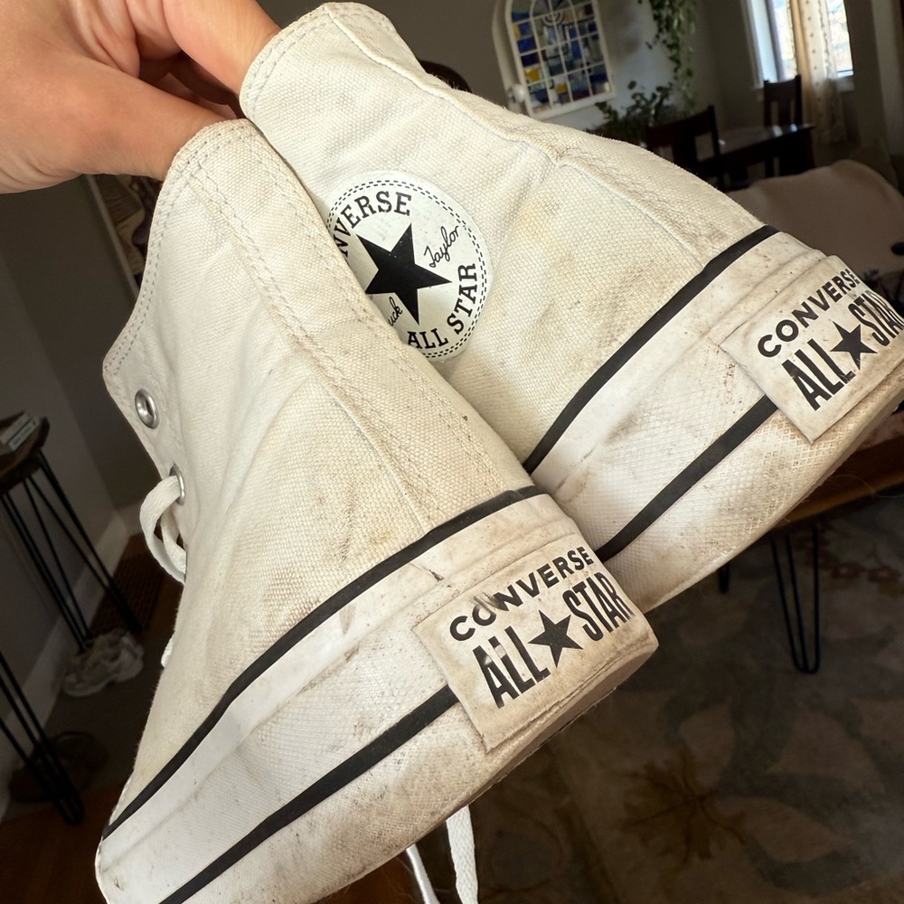 Converse Off-White High-Top Sneakers - Picture 3 of 3